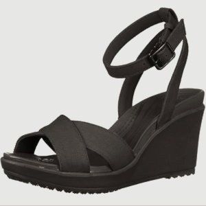 ✨Crocs ‘Leigh II’ Cross Strap Ankle Wedges✨